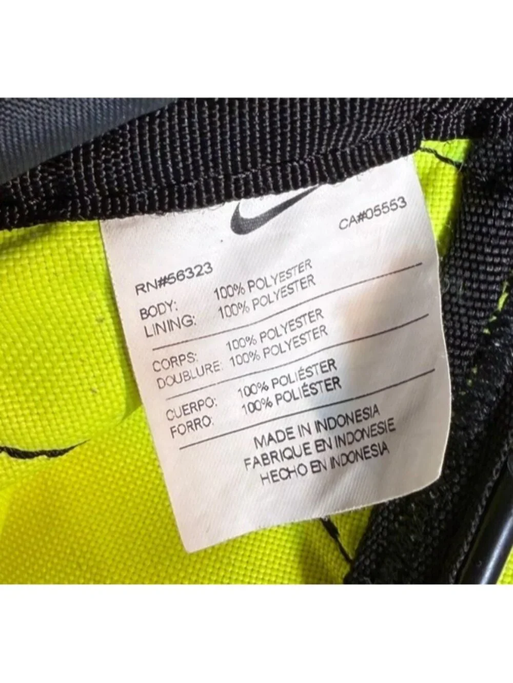Nike Brasilia 6 Medium Duffel Bag BA4829-710 Volt Neon Green Black Gym Training